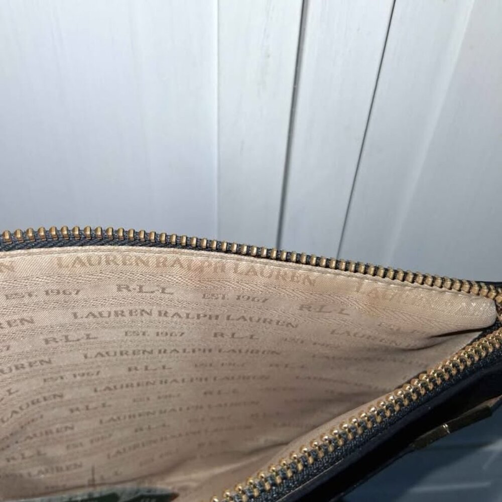 Lauren Ralph Lauren Black Pebble Leather Crossbody Bag - Picture 3 of 5